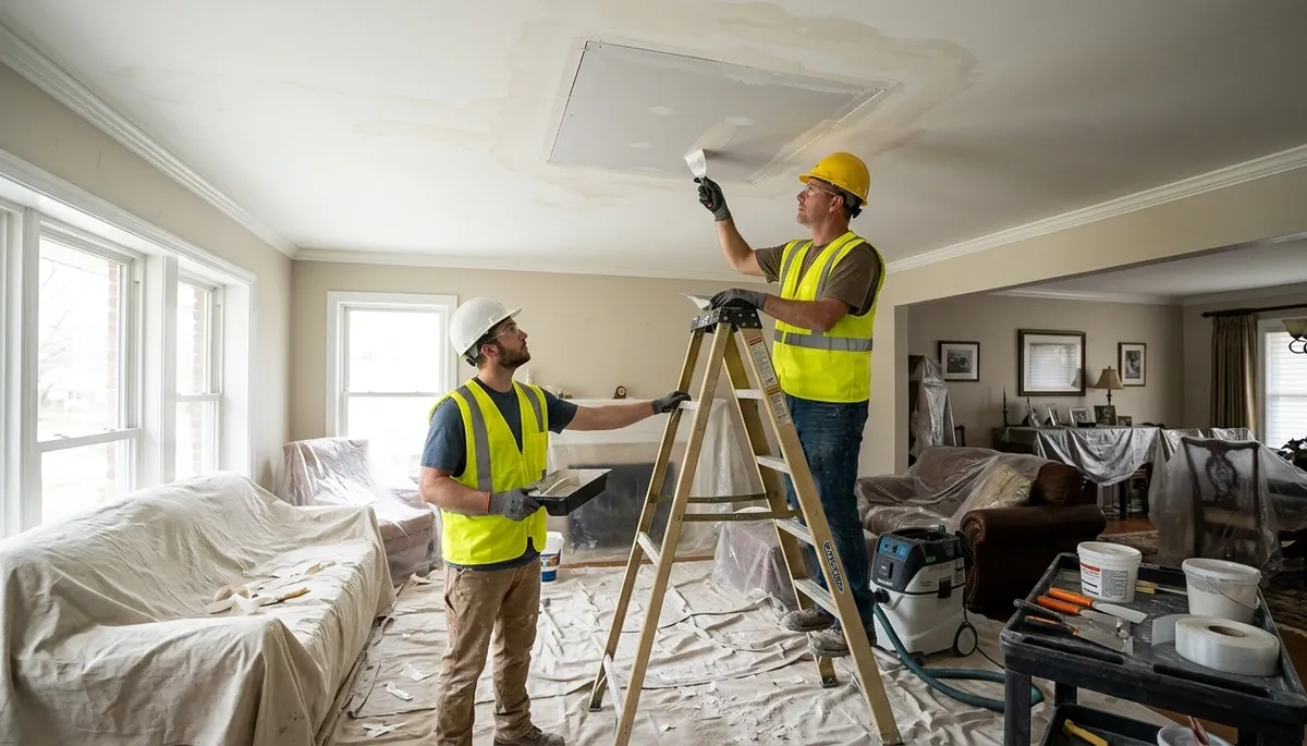 Ceiling Water Damage Repair Image 1
