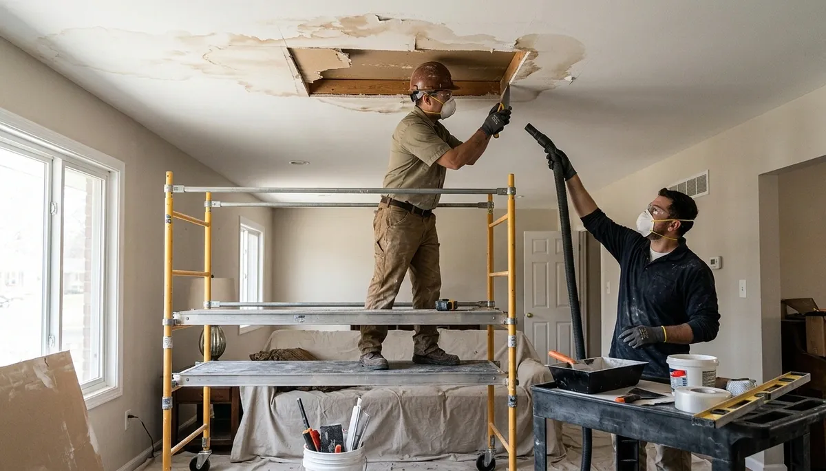 Ceiling Water Damage Repair Image 3