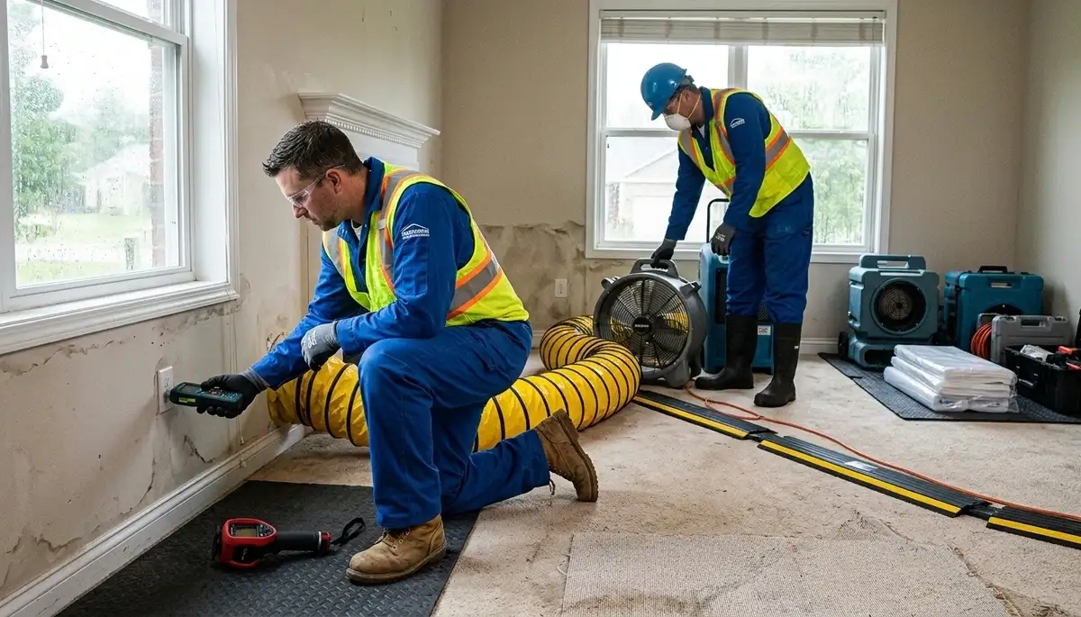 Storm damage restoration crew serving Cedar Rapids, IA for fast water damage cleanup