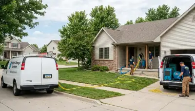 Water damage restoration team serving Cedar Rapids, IA for emergency cleanup and repair
